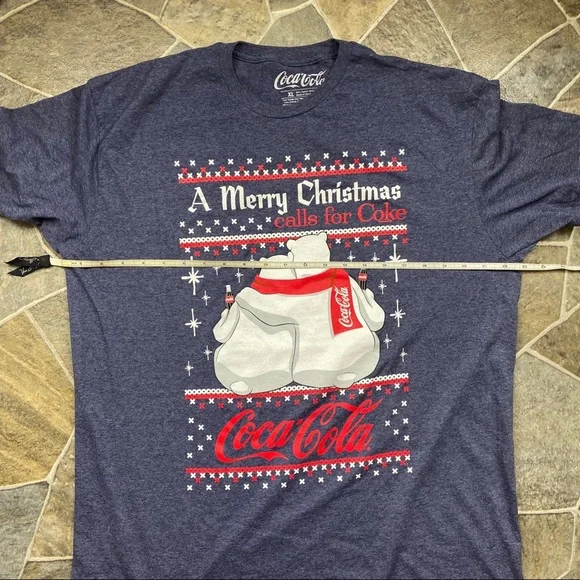 Coca-Cola A Merry Christmas Calls for a Coke Short Sleeve Tee Shirt - Picture 6 of 6